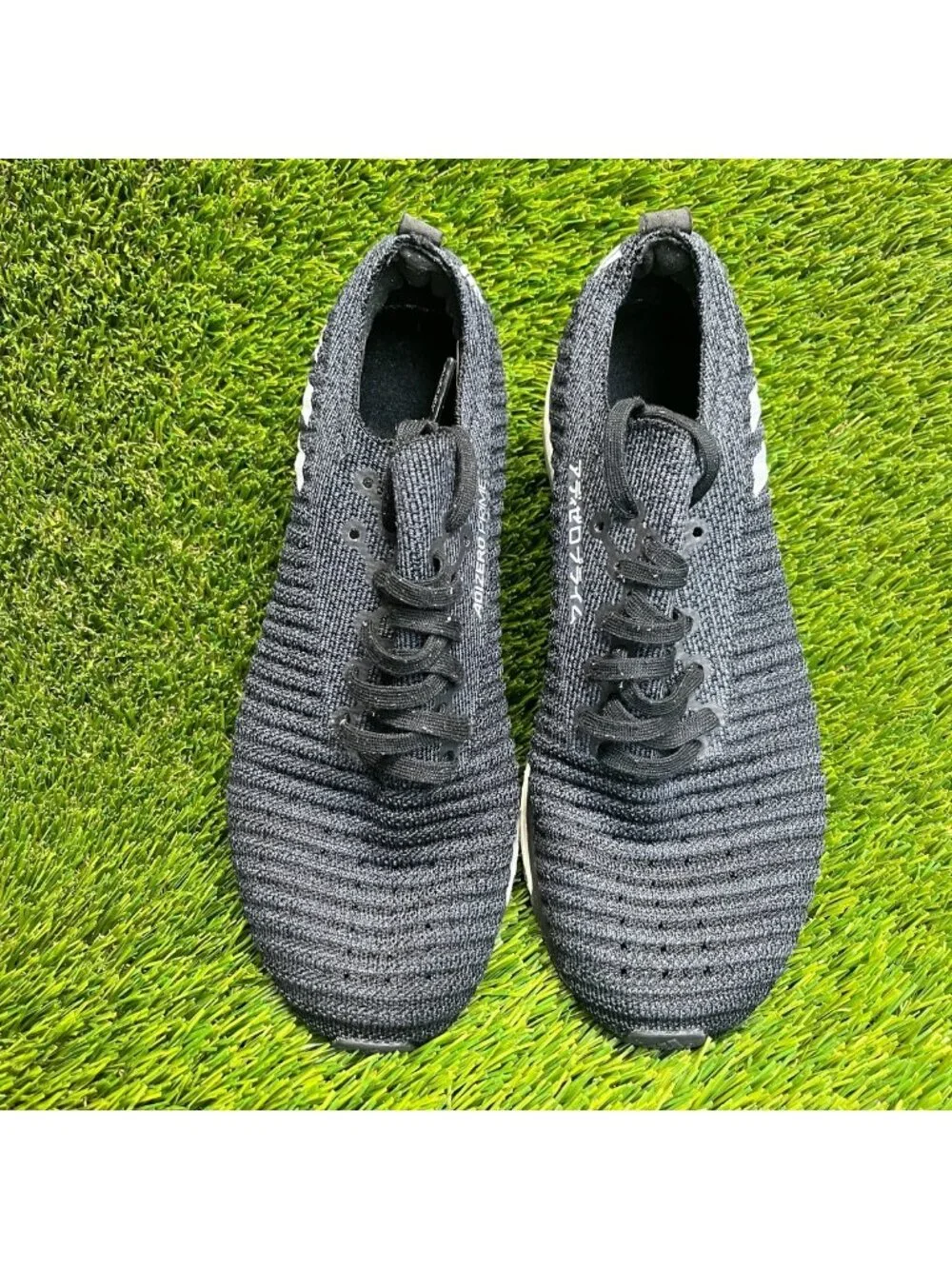 Adidas Adizero Prime Mens Size 7 Black White Athletic Running Shoes Sneakers